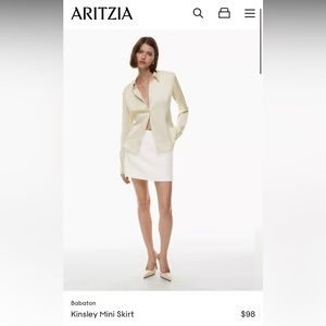 Aritzia Babaton Kinsley skirt - white / “espace” - size 00